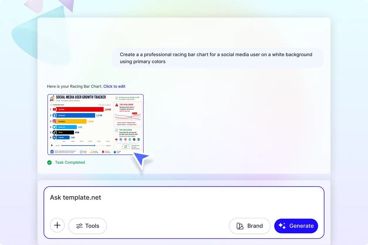 Free AI Racing Bar Chart Generator, AI Racing Bar Chart Maker Online